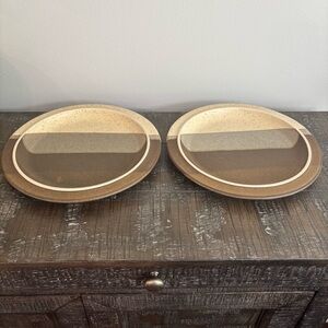 Fabrik Agate Pass Stoneware set of 2 Dinner Plate 10 1/2” Vintage Jim McBride